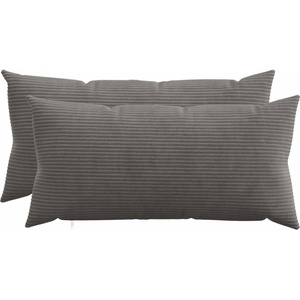 vidaXL Калъфка за възглавница 2 pcs HEERLEN Тъмносиво 40 x 80 cm (909904)