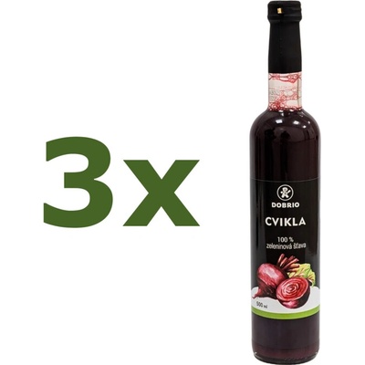 Dobrio Cvikla 100% zeleninová šťava 3 x 500 ml