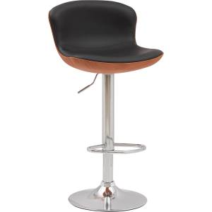 Bogdan Furniture Europe Бар стол Н-129 черно/кафяво/хром
