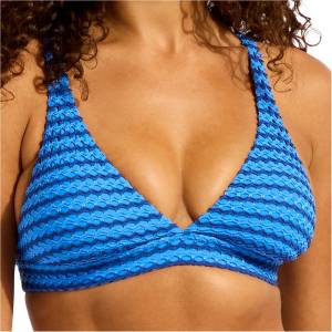 Seafolly Дамско бикини горнище Seafolly Women's Multi Fit Longline Tri Bikini top - Sapphire - размер 42 (EU) (150-5732-0416)