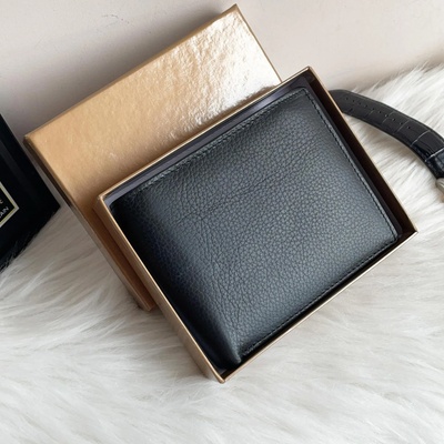 Мъжки Черен Кожен Портфейл - Модел 1349