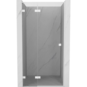 Mexen Lunar L плъзгаща врата за душ кабина, лява 90 см, прозрачна, бяла - 834L-090-000-20-00-L (834L-090-000-20-00-L)
