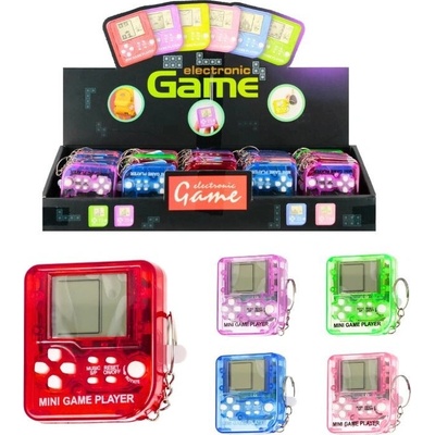 Přívěsek na klíče Mini herní s hrou Tetris