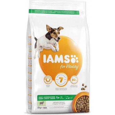 Iams For Vitality Adult Small & Medium Breed Lamb s jahňacím mäsom 3 kg
