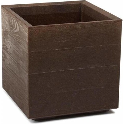 Kinekus Kvetináč plastový KARO ECO COFFEE DESKA espresso 390x390x394 mm na kolieskach