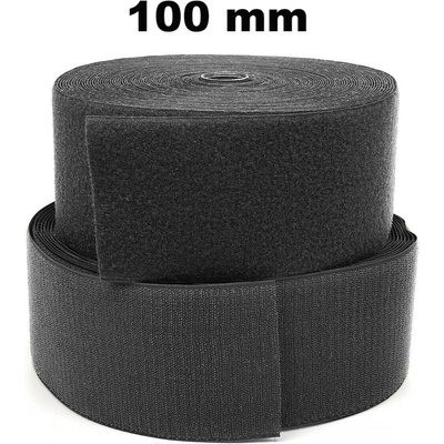 Pásek na suchý zip našívací Háček a Smyčka set barva grafitová 100 mm x 25 bm