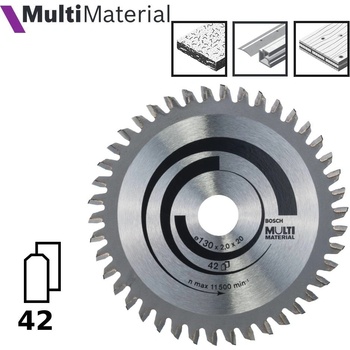 Bosch Pilový kotouč Multi Material, 130x2,0/1,4 mm 2.608.641.195