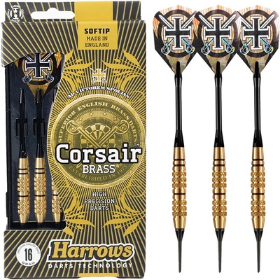 Šípky Harrows Corsair soft černá 16g