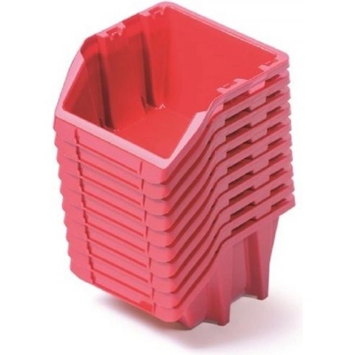 Kistenberg PPKBISS12-3020 Set úložných boxů 10ks BINEER SHORT 118x98x70 mm červený