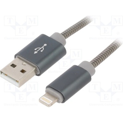 Gembird CC-USB2S-AMLM-2M-BG USB 2.0; vidlice Apple Lightning,USB A, 2m