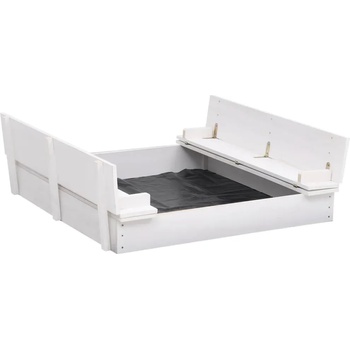 Image 1 of vidaXL Пясъчник, чамова дървесина, бял, 95x90x15 см (313889)