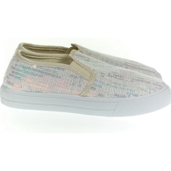 Lajka trblietavé vsuvky béžové