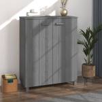 vidaXL Шкаф за обувки HAMAR, тъмносив, 85x40x108 см, бор масив (340518)
