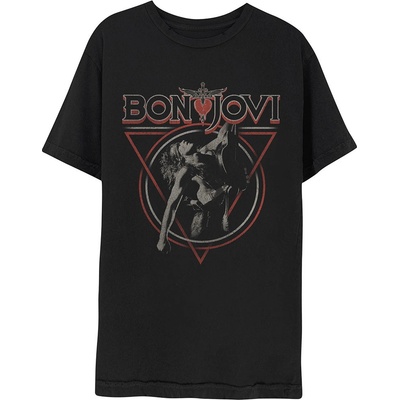 Bon Jovi tričko Triangle Overlap čierne