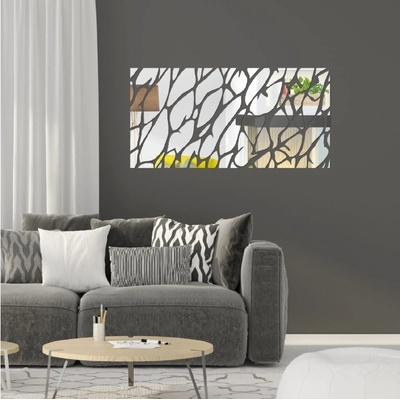 Flexistyle Samolepící dekorace zrcadlová Tree Bark 140 x 70cm Stříbrná
