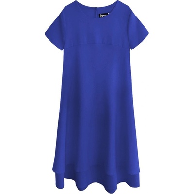 trapézové šaty 436ART modrý