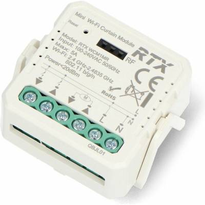Tuya - WiFi/Bluetooth nástěnný ovladač rolet - Aplikace pro Android/iOS - RTX WCM1MR