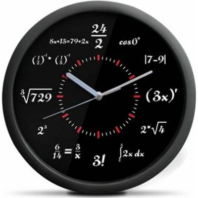 Matematické hodiny černé – Zboží Dáma