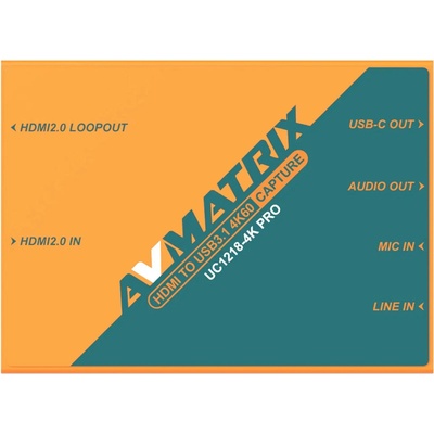 AVMATRIX UC1218-4K PRO HDMI2.0 na USB 4K Capture Box