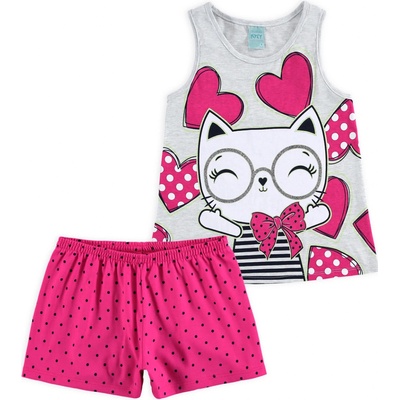 Kyly Kočička dětské pyžamo šedá