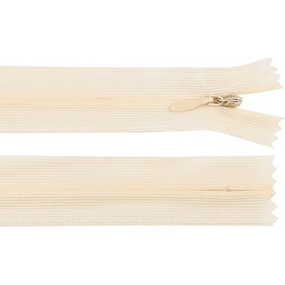 Spirálový zip skrytý No 3 délka 40 cm dederon Varianta: 306 béžová nejsv., Balení: 1 ks