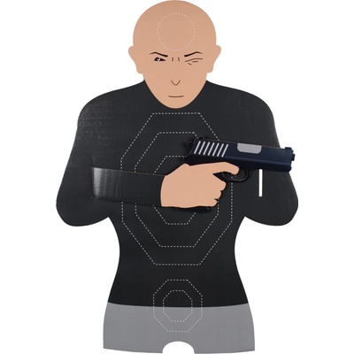 Kartonový terč Real Target muž / zbraň Vícebarevná