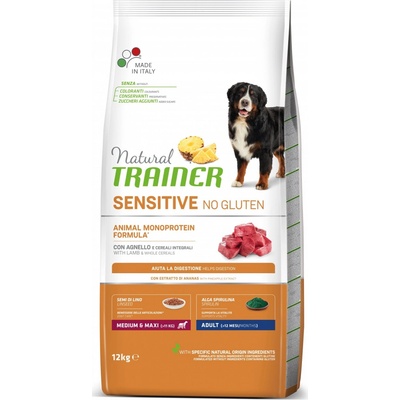 Trainer Natural SENSITIVE No Gluten Adult M M jahňacích 12 kg