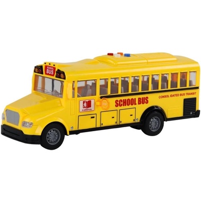 LeanToys Детска играчка Lean Toys - Училищен автобус, 1: 16 (17839)