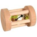 Trixie Hračka pre hlodavce drevený valček so zvončekom 3,5 x 5 cm