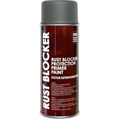 Deco Color Rust Blocker oceľová šedá RAL 7011 400ml priamo na hrdzu