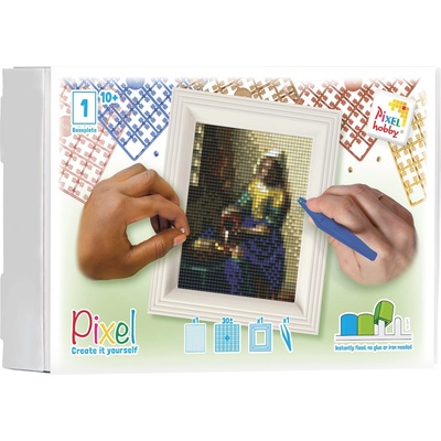 Pixelhobby Мозайка с рамка и пиксели Classic, Pixelhobby - Млекарката на Вермеер (31504)
