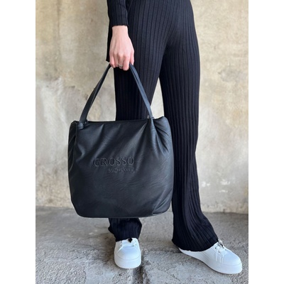 Grosso Športovo-elegantná kabelka na rameno GS-3023-blackNEW