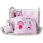 KikkaBoo Бебешки спален комплект Kikkaboo - Pink House, 6 части (41101060011)