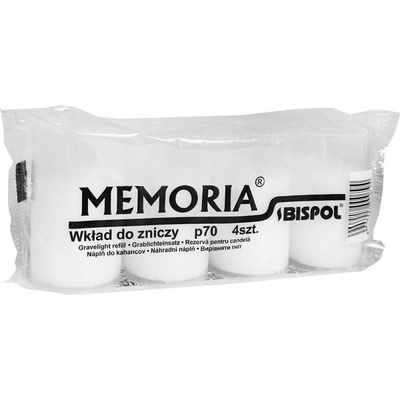 Bispol Memoria hřbitovní svíčka bílá 4 x 70 g