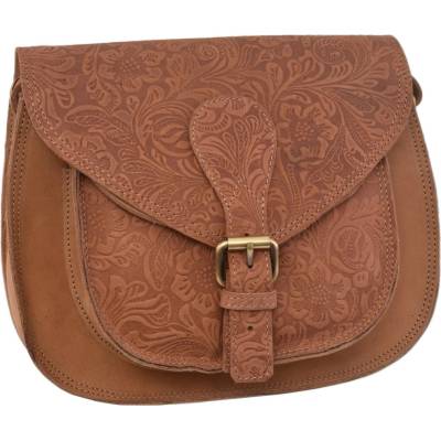Mercucio dámská kožená crossbody kabelka béžová 250123