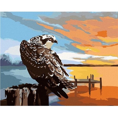 zuty Malování Podle Čísel Orel Molo A Západ Slunce D. Rusty Rust 40 x 50 Cm Plátno Rám