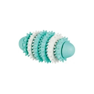 Dentafun Hračka pes RUGBY s mätou Zelenobiely 15 cm TR