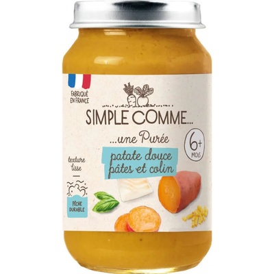 Simple Comme БИО Зеленчуково пюре с Див Хек и сладък картоф 190г