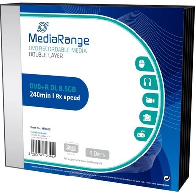 MediaRange DVD+R DL 8,5GB 8x, slimbox, 5ks (MR465) – Zboží Živě MediaRange DVD+R DL 8,5GB 8x, slimbox, 5ks (MR465) – Zboží Živě