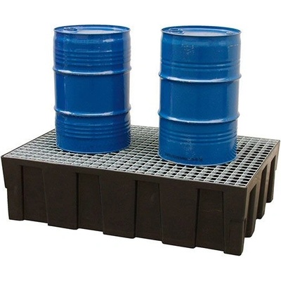 Záchytná vana plastová na EUR paletu, s pozink. roštem