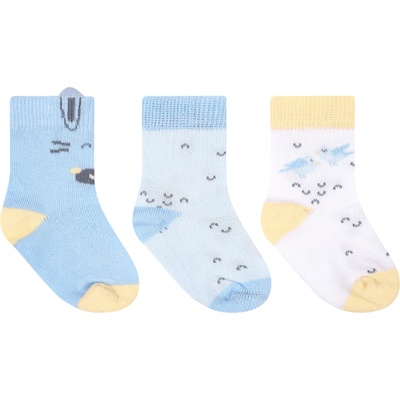 Бебешки чорапи с 3D уши KikkaBoo Stripy Friends - 2-3 г, 3 броя (31110010223)