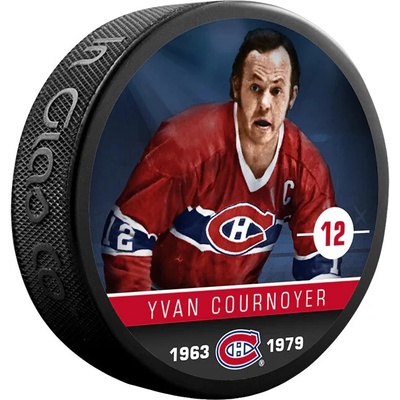 Inglasco Sherwood Puk Yvan Cournoyer #19 Montreal Canadiens NHL Souvenir Collector Hockey Puck