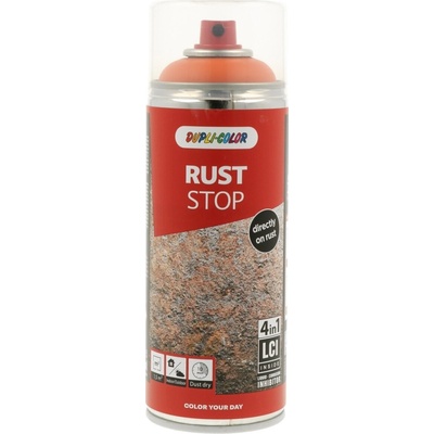 Dupli-Color Sprej Rust Stop 4v1,400 ml satin matt čirá oranžová