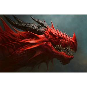 DIMEX ART Флизелинов фототапет червен дракон 375 x 250 см