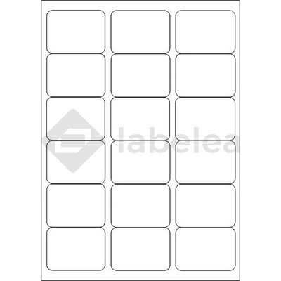 Labelea Samolepiace etikety 68x47 mm biele papierové, na hárku A4, pre laserovú a atramentovú tlač, Farba etikiet Biela, Počet hárkov v balení 1000 EPM068047W018J