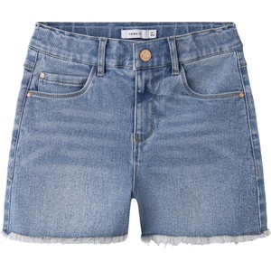 Name it Детски дънки Name it Kid's Rose HW Mom Denim Shorts Jeans - Medium Blue Denim - размер 110 (EU) (701-4704-0314)