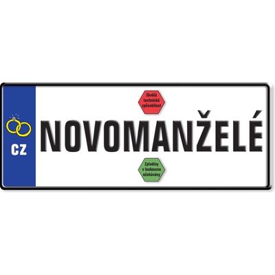 Albi Svatební přání - SPZ Novomanželé