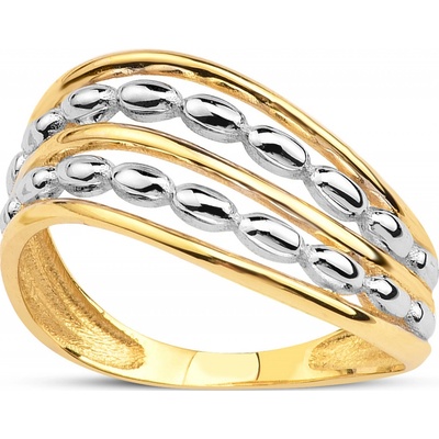 Lillian Vassago Luxusní prsten z kombinovaného zlata LLV95 GR029