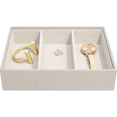 Stackers Ковчеже за бижута Stackers Croc 3 отделения cлassic сивкаво (74350)