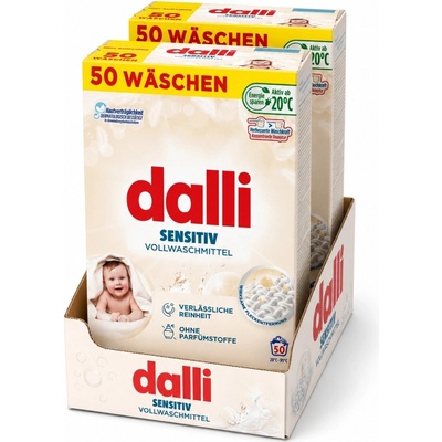 Dalli Sensitiv univerzální prací prášek pro citlivou pokožku 2 x 50 PD